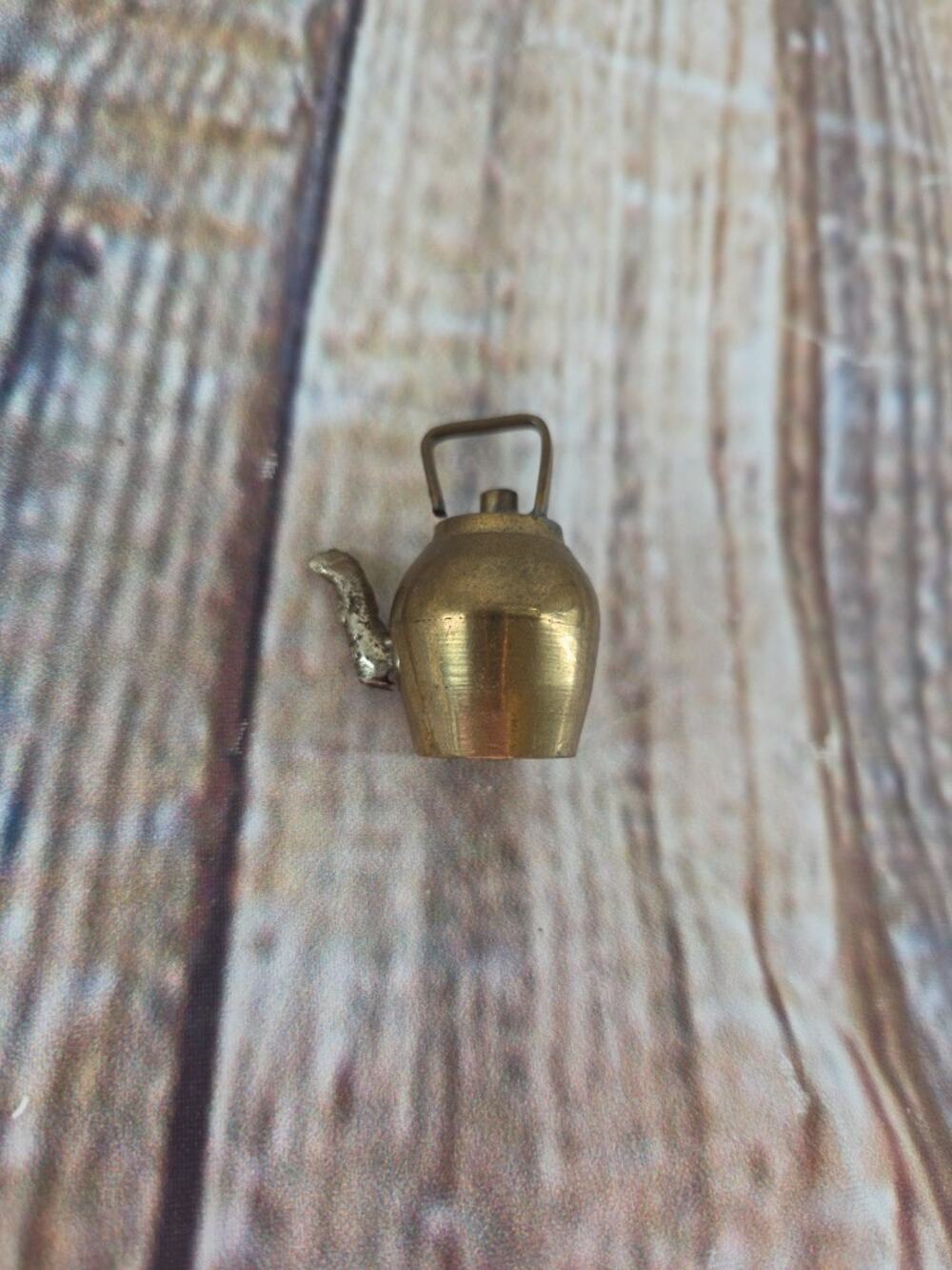 Vintage Mini Brass Coffee Pot Trinket for Trinket Shelf